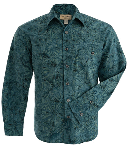 Geometric Forest‎ ‎ ‎ ‎ ‎ ‎ ‎ ‎ ‎ ‎ ‎ ‎ (3005-Aqua) Hawaiian Shirt for men  - Johari West