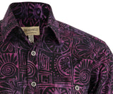 Indo Bay (3006-Purple) Hawaiian Shirt for Men - Johari West