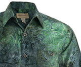 Indo Bay (3008-Green) Hawaiian Shirt for Men - Johari West