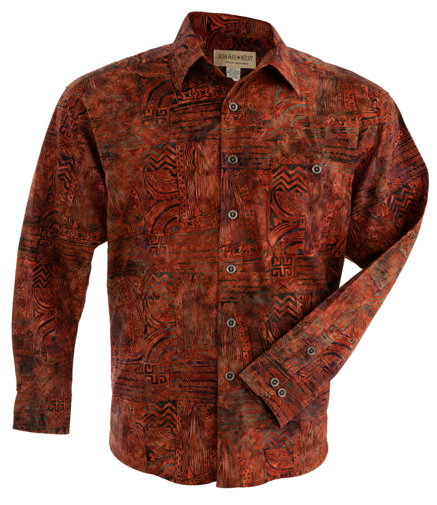 Botany Bay (3014-Amber) Hawaiian Shirt for Men - Johari West