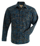 Floating Leaves (3015-Blue) Hawaiian Shirt for Men - Johari West