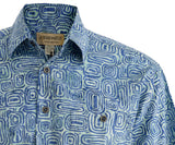 Ripple Rosso (3016-Blue) Hawaiian Shirt for Men - Johari West