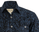 Autumn Gold‎ (3017-Navy) Hawaiian Shirt for Men - Johari West