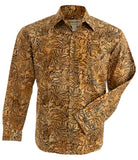 Autumn Gold‎ (3018-Gold) Hawaiian Shirt for Men - Johari West