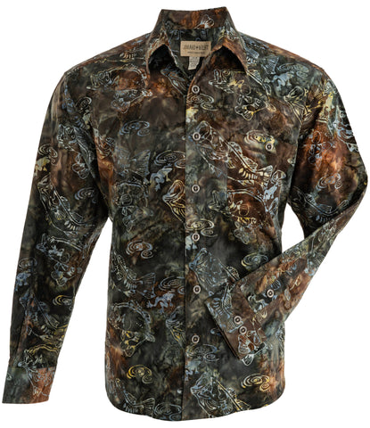 Bass Bend (3021-Oak) Hawaiian Shirt for Men - Johari West
