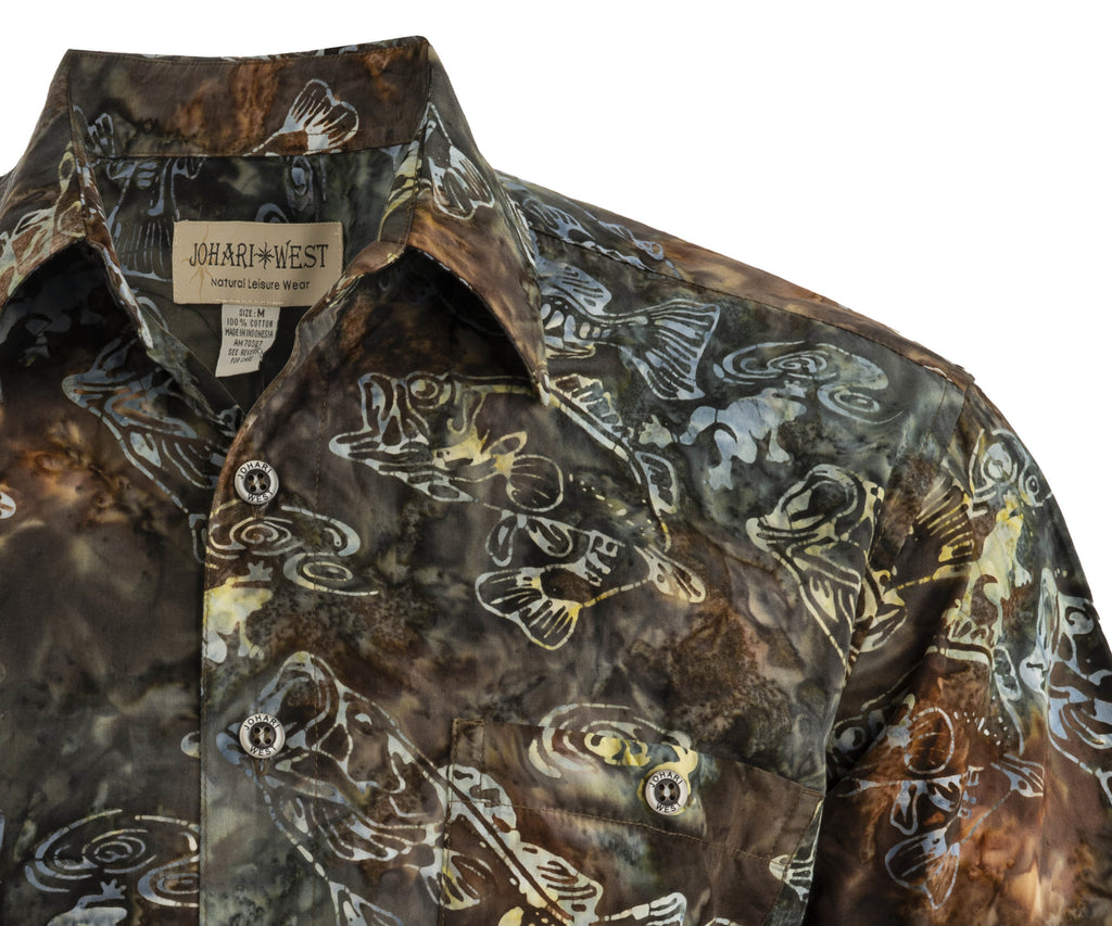 Hawaiian Men's Shirt - Johari West  Authentic Batik Designs & Colors –  Johari West Shirts