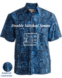 Indo Bay (1338-Blue) Hawaiian Shirt for Men - Johari West