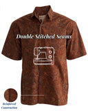 Ripple Rosso (1343-Terracotta) Hawaiian Shirt for Men - Johari West