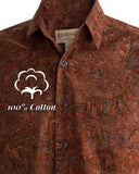 Ripple Rosso (1343-Terracotta) Hawaiian Shirt for Men - Johari West