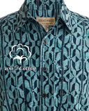 Mystic Maze (1370-Teal) Hawaiian Shirt for Men - Johari West