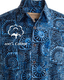 Indo Bay (1338-Blue) Hawaiian Shirt for Men - Johari West