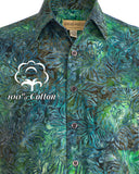 Autumn Gold (1417-Green)‎‎ ‎‎‎Hawaiian Shirt for Men - Johari West