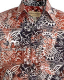 Samoan Surf (1395-Flame) Hawaiian Shirt for Men - Johari West
