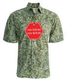 Indo Bay (1438-Olive) Hawaiian Shirt for Men - Johari West