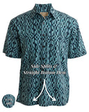 Mystic Maze (1370-Teal) Hawaiian Shirt for Men - Johari West