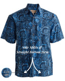 Indo Bay (1338-Blue) Hawaiian Shirt for Men - Johari West