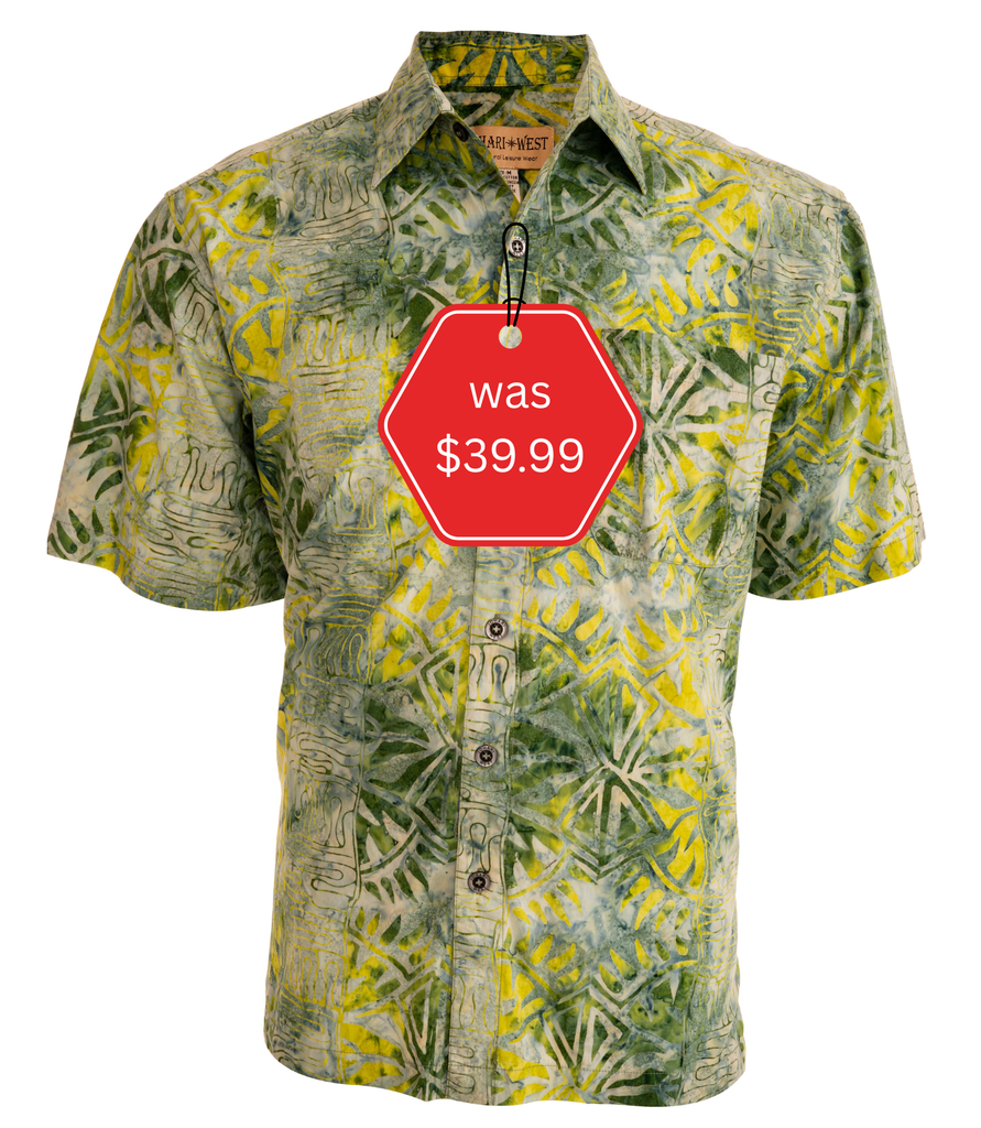 Geometric Forest (1463-Olive) Hawaiian Shirt for men - Johari West