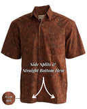 Ripple Rosso (1343-Terracotta) Hawaiian Shirt for Men - Johari West