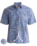 Ripple Rosso (1342-Blue) Hawaiian Shirt for Men - Johari West