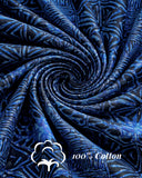 Geometric Forest‎ (1353 - Indigo) Hawaiian Shirt for men - Johari West