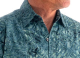 Geometric Forest ‎ ‎ ‎ ‎ ‎ ‎ ‎ ‎ ‎ ‎ ‎ (1352 - Aqua) Hawaiian Shirt for men - Johari West