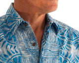 Geometric Forest ‎ ‎ ‎ ‎ ‎ ‎ ‎ ‎ ‎ ‎ ‎ (1419-Lake) Hawaiian Shirt for men - Johari West