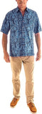 Indo Bay (1338-Blue) Hawaiian Shirt for Men - Johari West