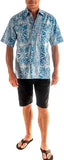 Geometric Forest ‎ ‎ ‎ ‎ ‎ ‎ ‎ ‎ ‎ ‎ ‎ (1419-Lake) Hawaiian Shirt for men - Johari West