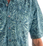 Geometric Forest ‎ ‎ ‎ ‎ ‎ ‎ ‎ ‎ ‎ ‎ ‎ (1352 - Aqua) Hawaiian Shirt for men - Johari West