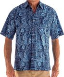 Indo Bay (1338-Blue) Hawaiian Shirt for Men - Johari West