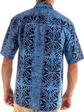 Geometric Forest‎ ‎ ‎ ‎ ‎ ‎ ‎‎ ‎ (1353 - Indigo)      Hawaiian Shirt for men  - Johari West