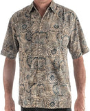 Indo Bay (1427-Sand) Hawaiian Shirt for Men - Johari West