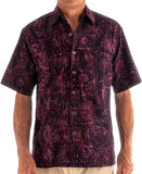 Indo Bay (1428-Purple) Hawaiian Shirt for Men - Johari West