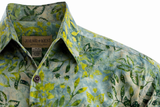 Grape Vine Green, Johari West Hawaiian Button down shirt