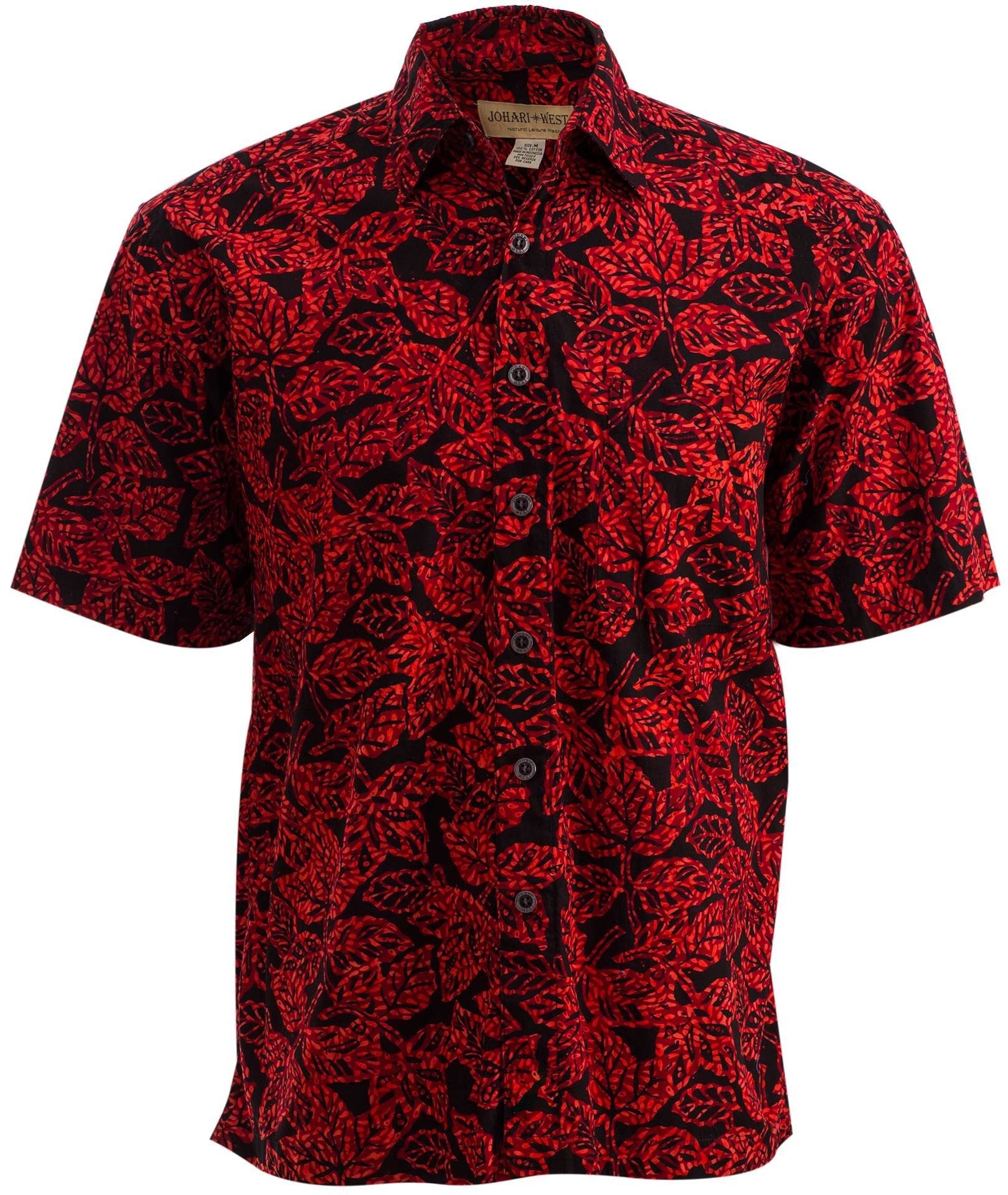 Black and red hawaiian shirt hot sale