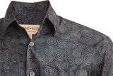 Johari West, Short Sleeve, Batik Hawaiian Shirt, Button Down Men's Shirt