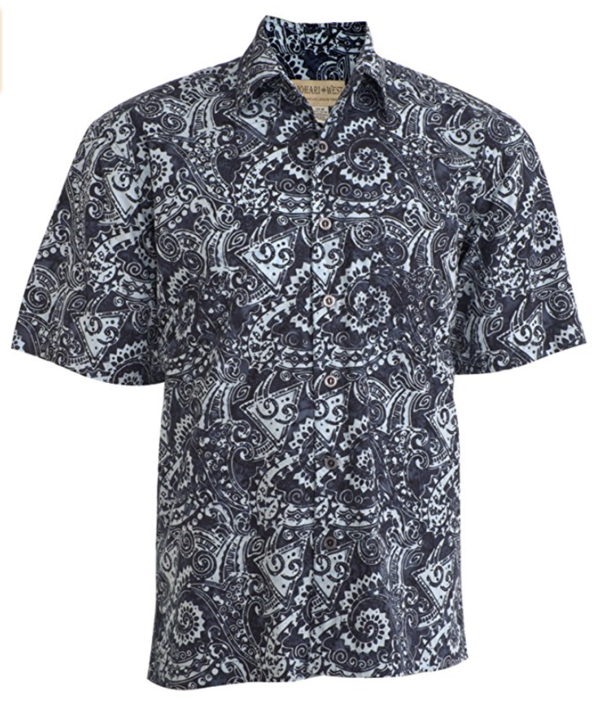 Hawaiian Men's Shirt - Johari West | Authentic Batik Designs & Colors