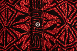 Johari West, Short Sleeve, Red and Black Batik Hawaiian Shirt, Button Down Men's Shirt