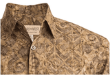 Terracotta Wave (1375-Olive) - Johari West Men's Hawaiian Button down shirt