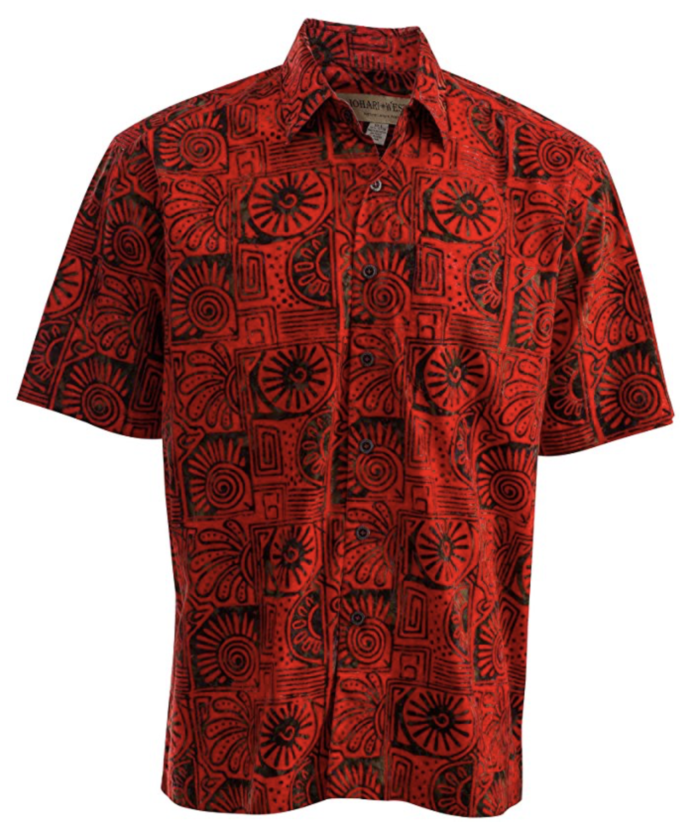 Johari West Purple Dusk Hawaiian Batik Shirt – Hand-Printed 100% Cotton Tropical Shirt - View #9