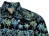 Tropical Tango (1410-Sea) - Johari West Men's Hawaiian Button down shirt